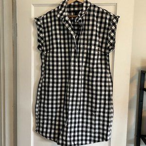 J. Crew Classic Gingham Popover Shirt Dress